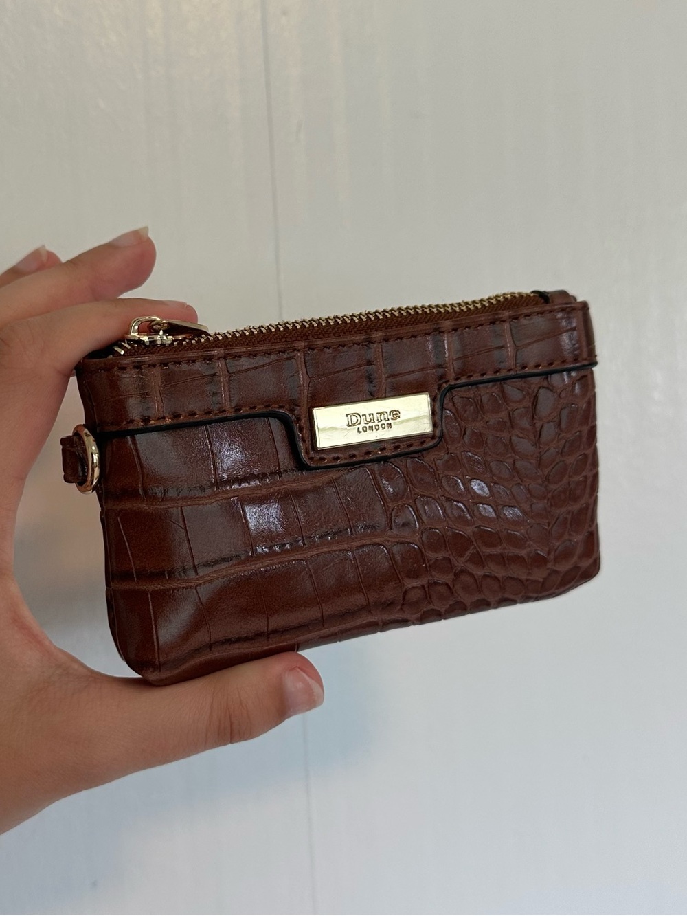 Dune London Croc Embossed Mini Wallet